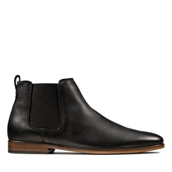 Clarks Mens Code Hi Chelsea Boots Black | CA-4312560